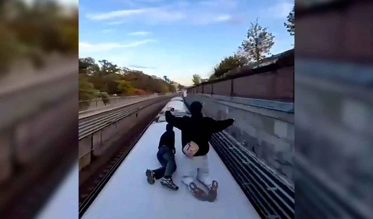 Gençlerin çılgın metro sörfü! ABD'nin ardından Avrupa'ya da yayıldı: Hiçbir TikTok videosu buna değmez - 1. Resim