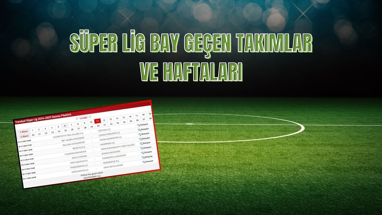 Süper Lig&#039;de bu haftanın bay geçen takımı belli oldu, 11. hafta başlıyor