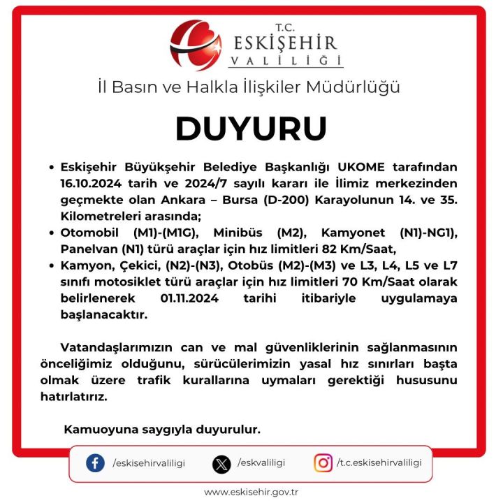 Ankara Bursa D 200 karayolunda hız sınırları değiştirildi - 1. Resim