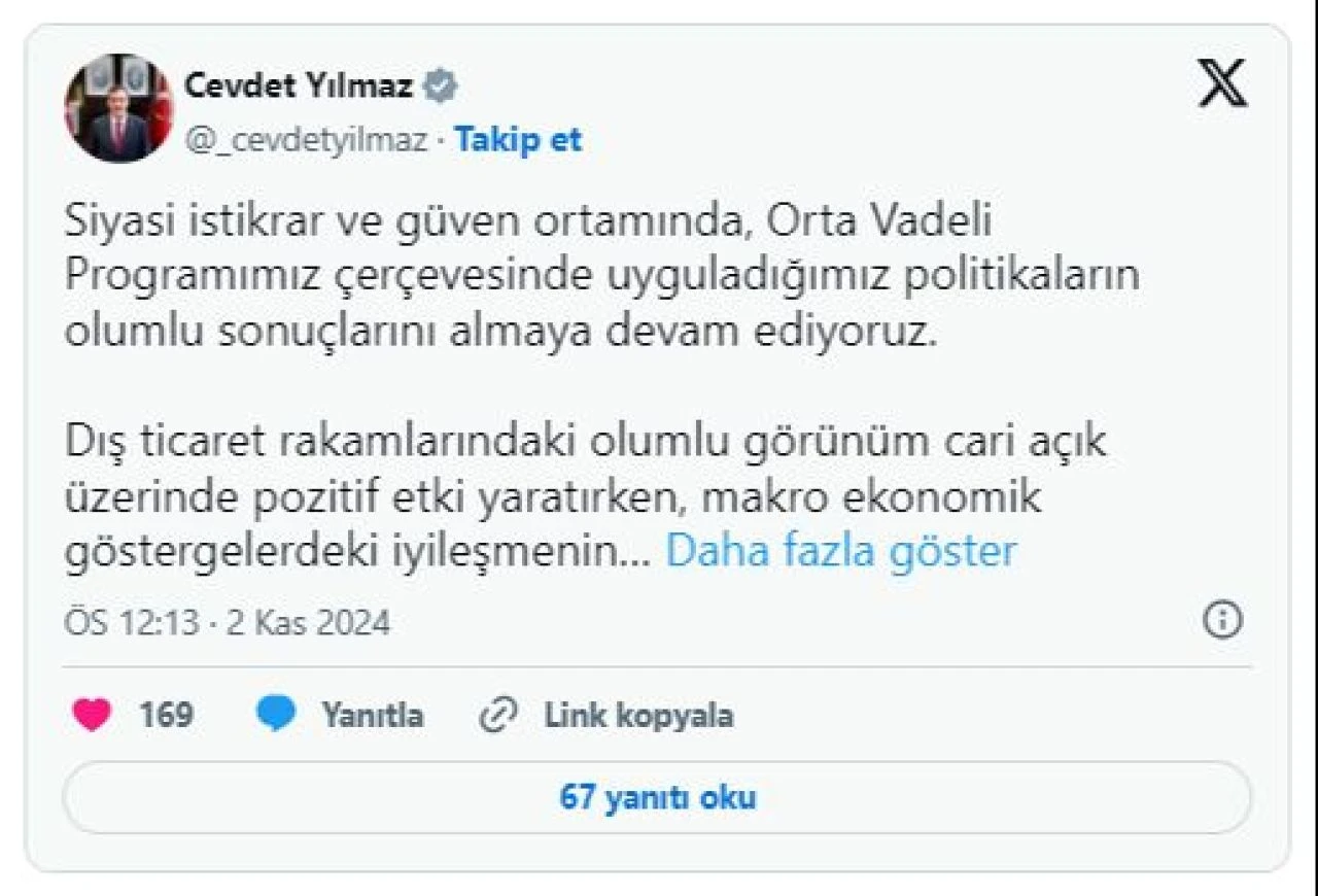 Cevdet Yılmaz, dış ticaret rakamları ve S&P'nin Türkiye kredi notunu değerlendirdi - 3. Resim