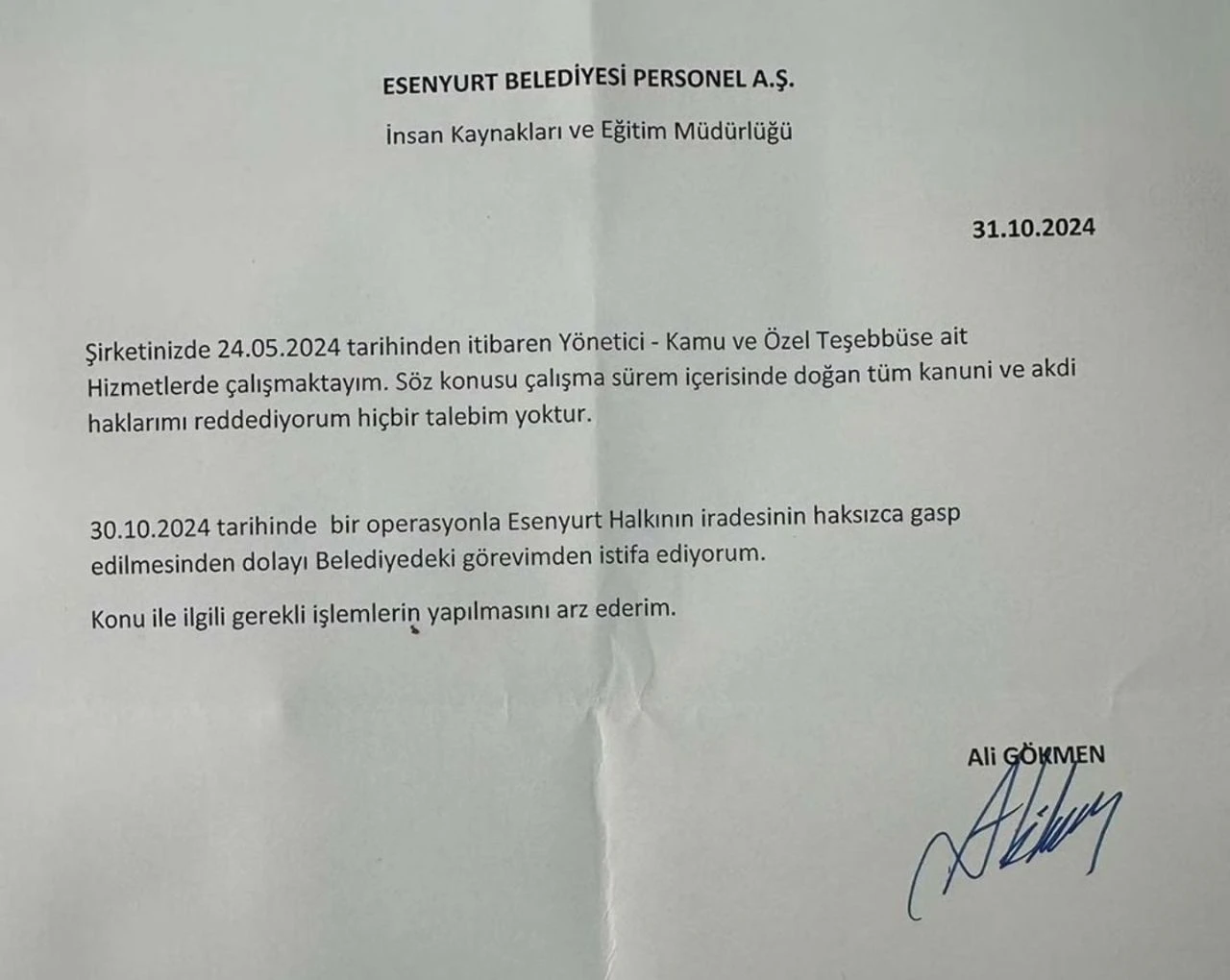 Esenyurt’ta üst düzey istifa: CHP lideri Özgür Özel’den açıklama!