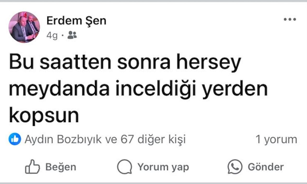 Başkan Hilmi Şen'i öldüren kişinin sosyal medya paylaşımları ortaya çıktı! Cinayet 'geliyorum' demiş - 3. Resim