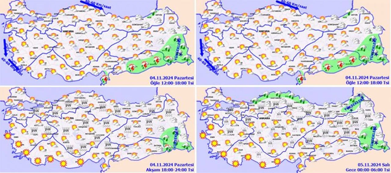 Meteoroloji 4 Kasım hava durumu raporunu yayımladı! Soğuk hava ve kar geliyor - 2. Resim