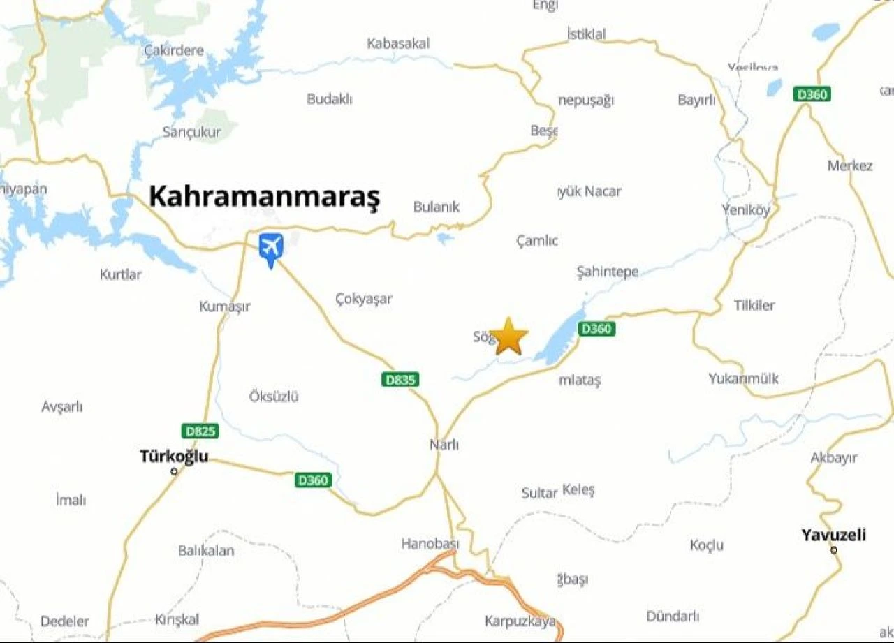 Son dakika | Kahramanmaraş'ta deprem! AFAD verileri paylaştı - 1. Resim