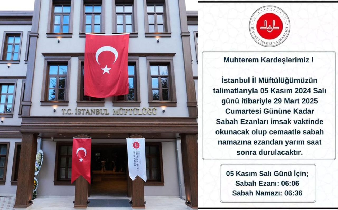 Son dakika| İstanbul'da sabah namazı saatleri değişti! İl Müftülüğü gerekçesini açıkladı - 1. Resim