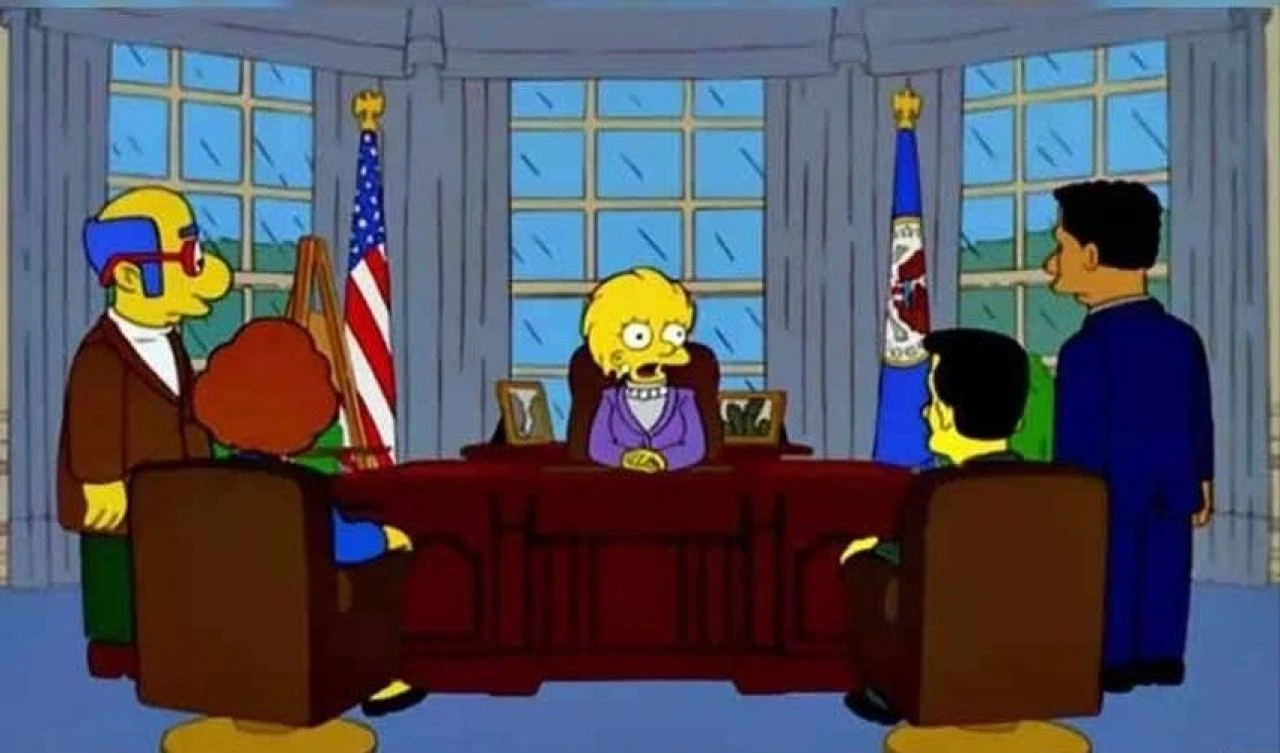 ABD seçim sonucunu The Simpsons bildi! İşte 24 yıl sonraki tahmin edilen seçimin haritası