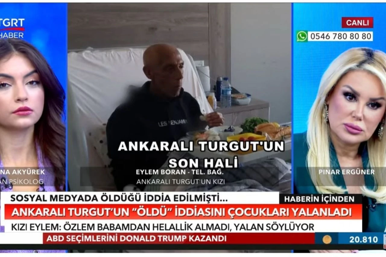 Ankaralı Turgut'un son hali ortaya çıktı! Kızları TGRT Haber canlı yayınında birbirine girdi - 2. Resim