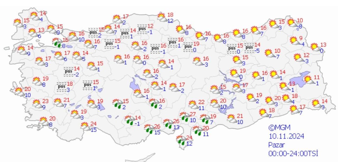 Meteoroloji hafta sonu hava tahminini yayımladı: Pastırma yazı bekleyenler dikkat! - 4. Resim