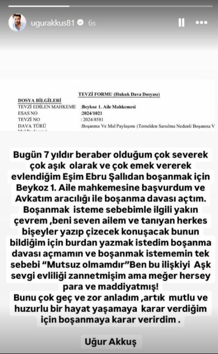 Uğur Akkuş, Ebru Şallı'dan boşanırken kirli çamaşırları ortaya döktü: Her şey para ve maddiyatmış! - 2. Resim