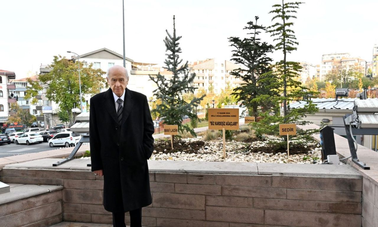 Devlet Bahçeli 'Biz Kardeşiz Ağaçları' dikti! Her birinin anlamı dikkat çekti - 1. Resim