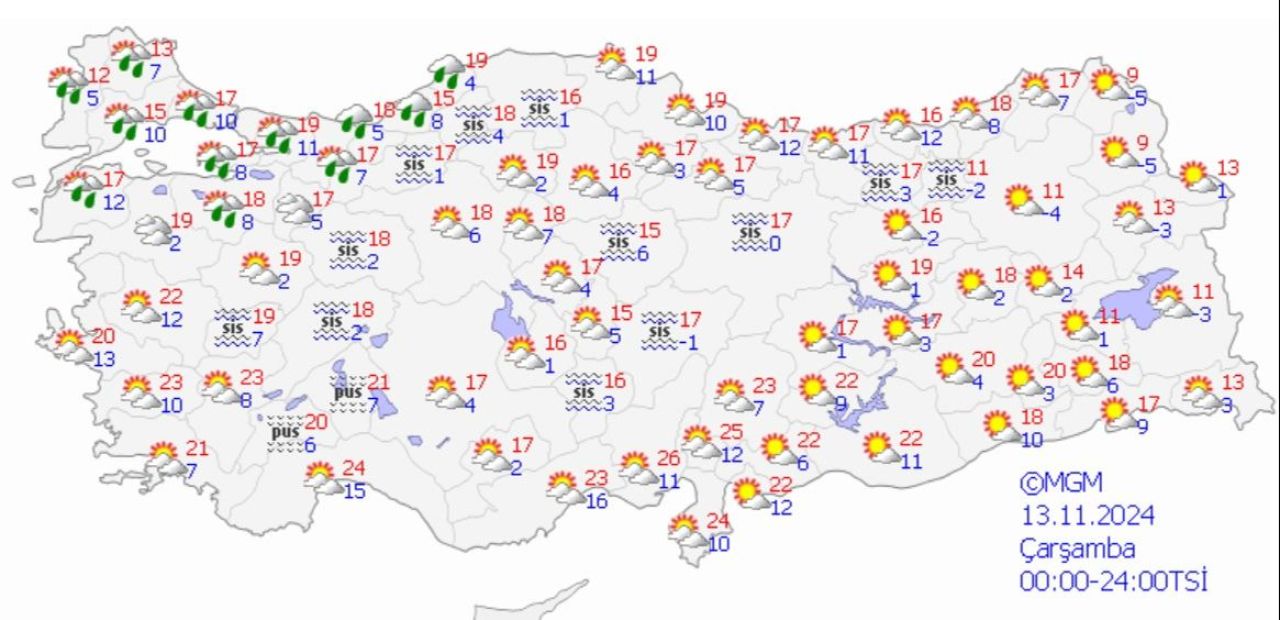 Meteoroloji yeni hafta hava durumu raporunu yayımladı: Sağanak, kar ve sis bir arada! - 5. Resim