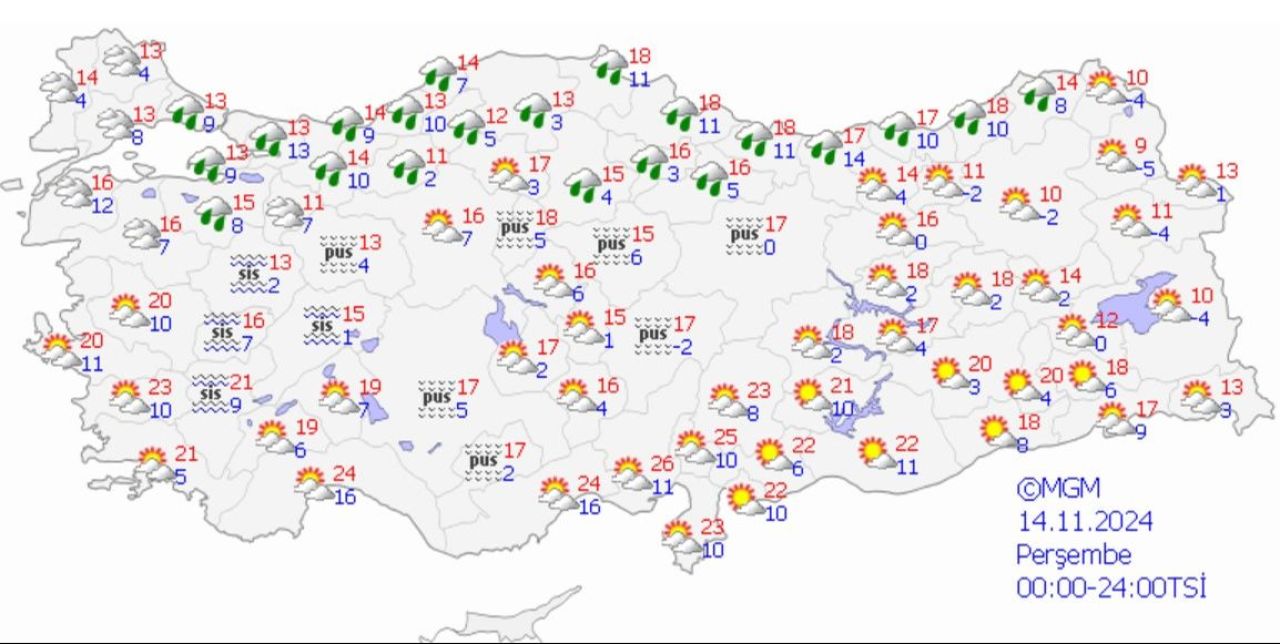 Meteoroloji yeni hafta hava durumu raporunu yayımladı: Sağanak, kar ve sis bir arada! - 6. Resim