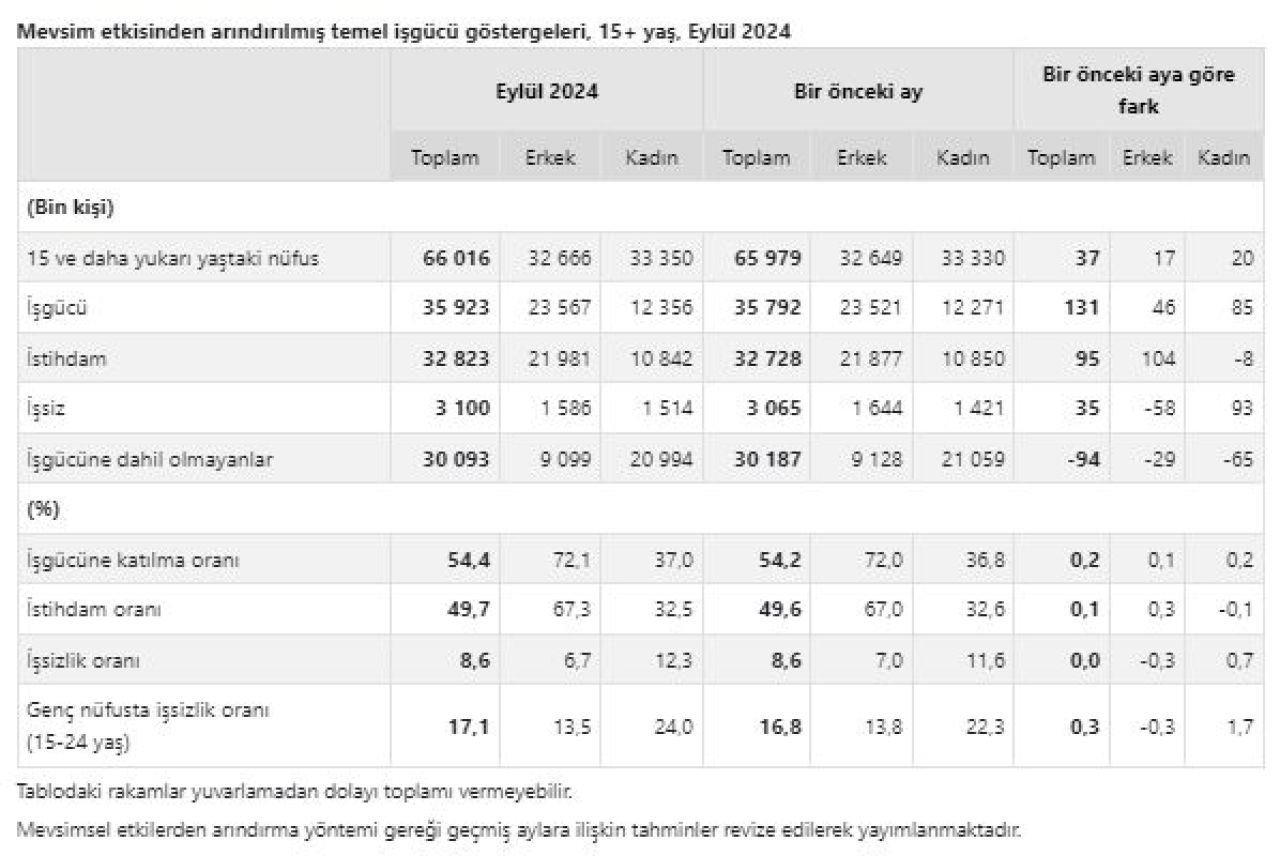 TÜİK açıkladı! İşsizlik rakamları belli oldu - 3. Resim