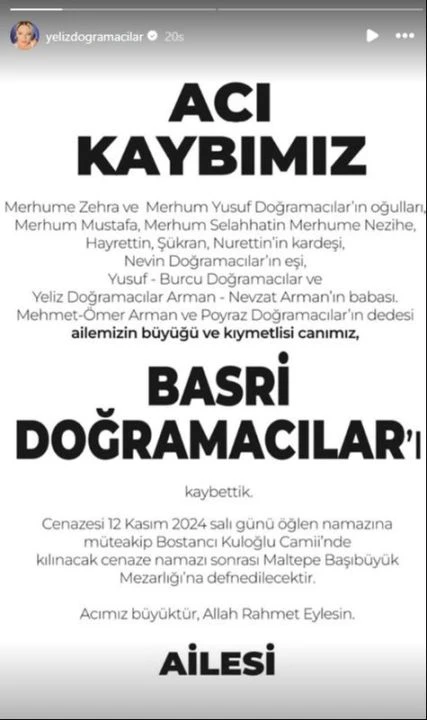 Babasını kaybeden Yeliz Doğramacılar'ın yer aldığı filmler yeniden gündeme geldi