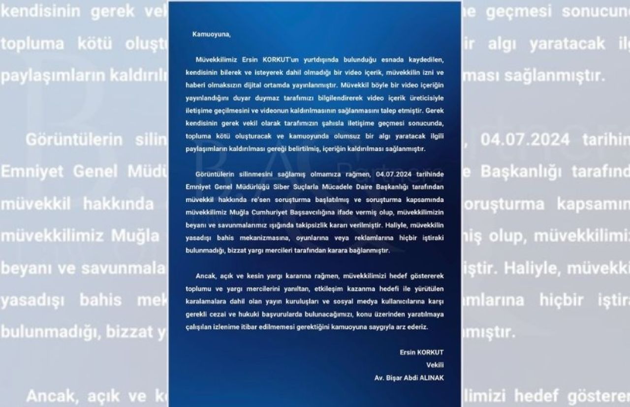 Ersin Korkut'tan yasa dışı bahis görüntülerine ilk açıklama! - 2. Resim