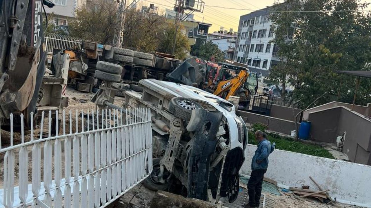 Freni patlayan kamyon dehşet saçtı! Ortalık savaş alanına döndü