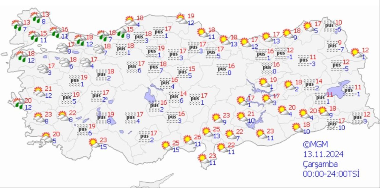 Meteoroloji 12 Kasım hava raporunu yayımladı: Çok sayıda ilimize yağış, sis ve pus uyarısı - 3. Resim