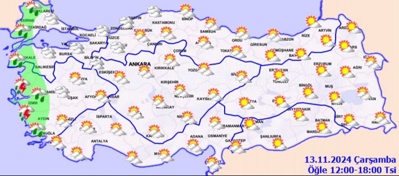 Meteoroloji 13 Kasım hava durumu raporunu yayımladı: İstanbul dahil birçok ilde sağanak var - 2. Resim