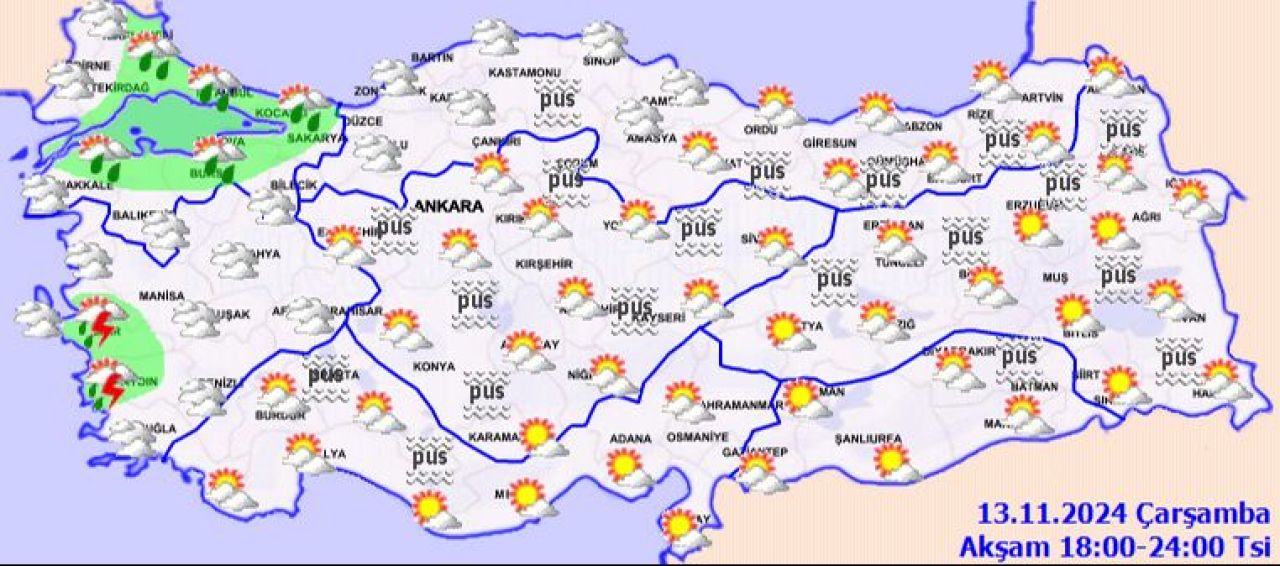 Meteoroloji 13 Kasım hava durumu raporunu yayımladı: İstanbul dahil birçok ilde sağanak var - 3. Resim