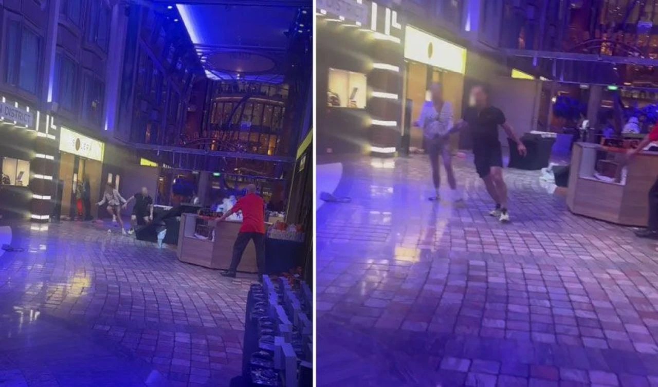 Fırtına devasa gemiyi 45 derece yan yatırdı! Eşyalar devrildi, yolcu yaralandı, işte o anlar