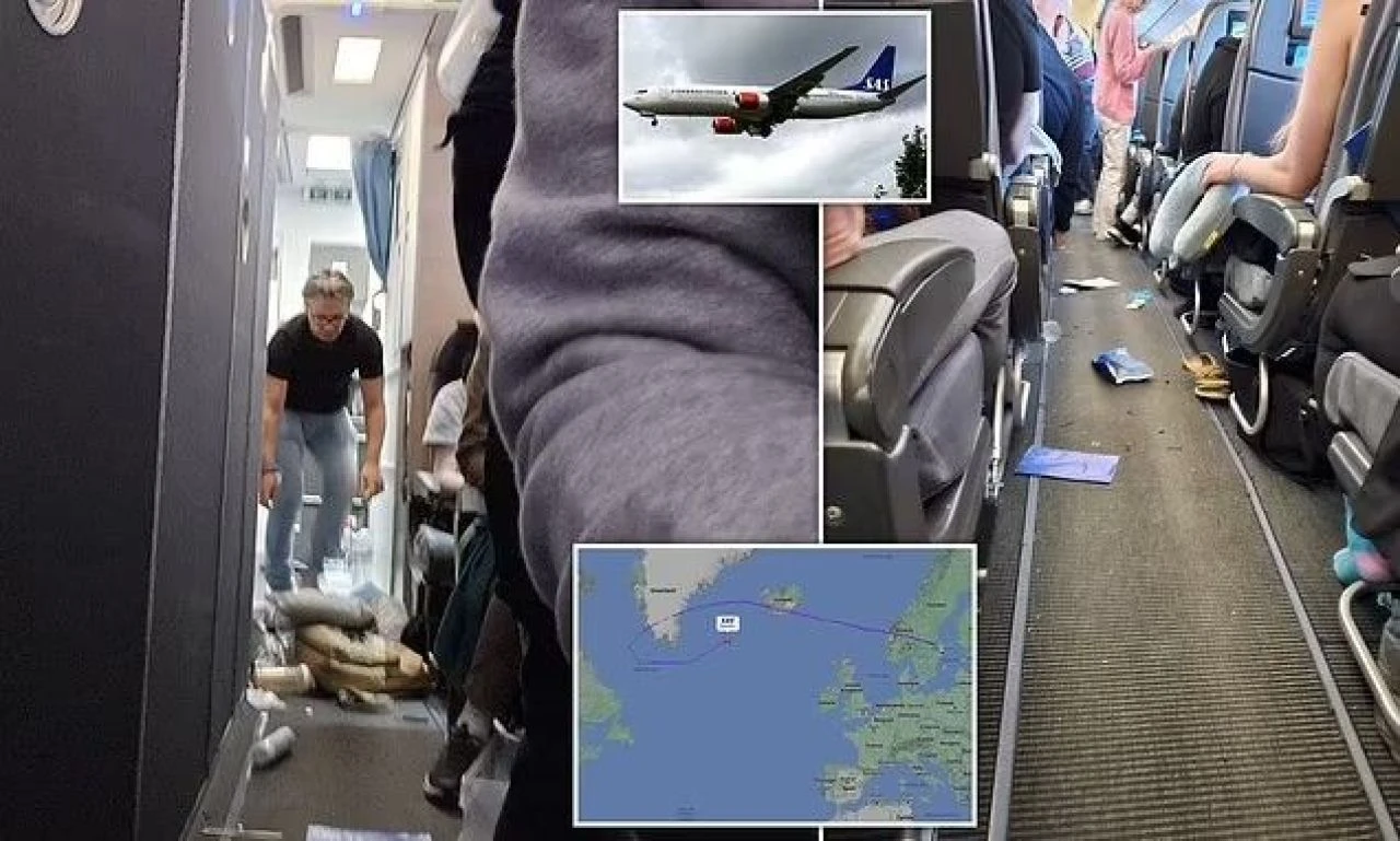 Uçaktaki yolcular tavandan geri sekti! Şiddetli türbülansın dehşet dolu anları - 3. Resim