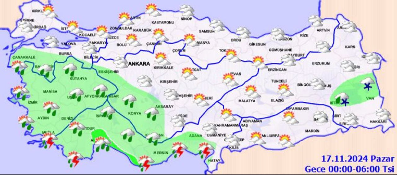 Meteoroloji'den 8 ilde sarı alarm: Kar, sağanak ve fırtına geliyor! İşte 16 Kasım 2024 hava durumu raporu - 5. Resim