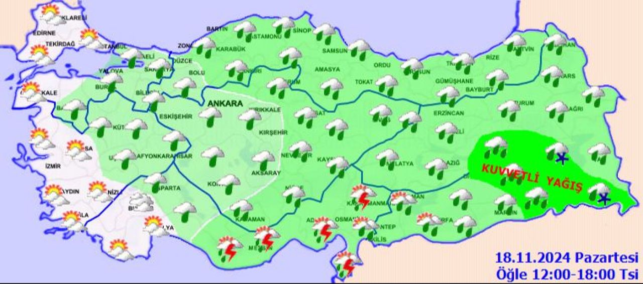 Atkı, bere, eldiven ne varsa hazırlayın! Meteoroloji 16 ilde sarı alarm verdi: Kuvvetli kar ve sağanak geliyor - 2. Resim