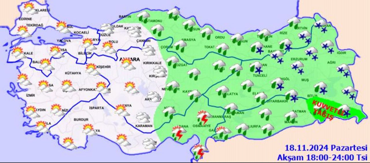 Atkı, bere, eldiven ne varsa hazırlayın! Meteoroloji 16 ilde sarı alarm verdi: Kuvvetli kar ve sağanak geliyor - 3. Resim