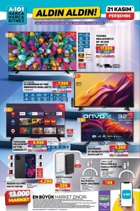 A101 21 Kasım ürünlerinde neler var? Aktüel kataloğunda Elektronikten ev eşyasına kadar birçok üründe kaçırılmayacak fırsatlar bulunuyor - 2. Resim