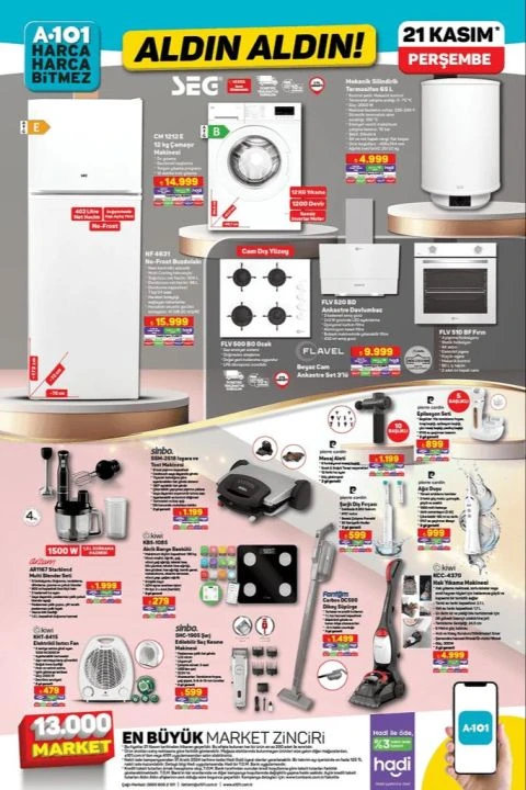 A101 21 Kasım ürünlerinde neler var? Aktüel kataloğunda Elektronikten ev eşyasına kadar birçok üründe kaçırılmayacak fırsatlar bulunuyor - 1. Resim
