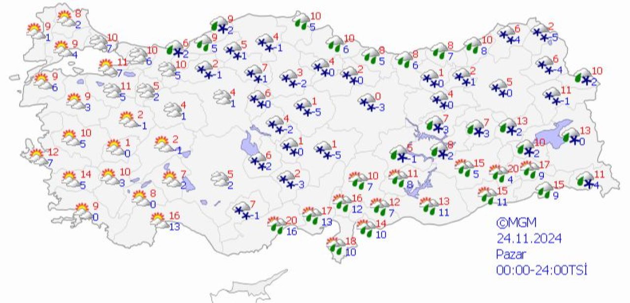 Meteoroloji gün vererek uyardı! Kar ve soğuk kapıya dayandı | 21 Kasım hava durumu  - 4. Resim