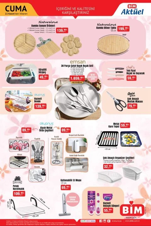 BİM 22 Kasım aktüel kataloğunda Philips buhar kazanlı ütü, Air Fryer, Gua Sha cihazı, ultrasonik cilt temizleme aleti ve dikey ısıtıcı gibi birçok ürün yer alıyor