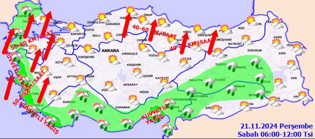 İstanbul dahil 49 ilde sarı alarm! Meteoroloji saat verdi: Kuvvetli yağış ve fırtına olacak!  - 2. Resim