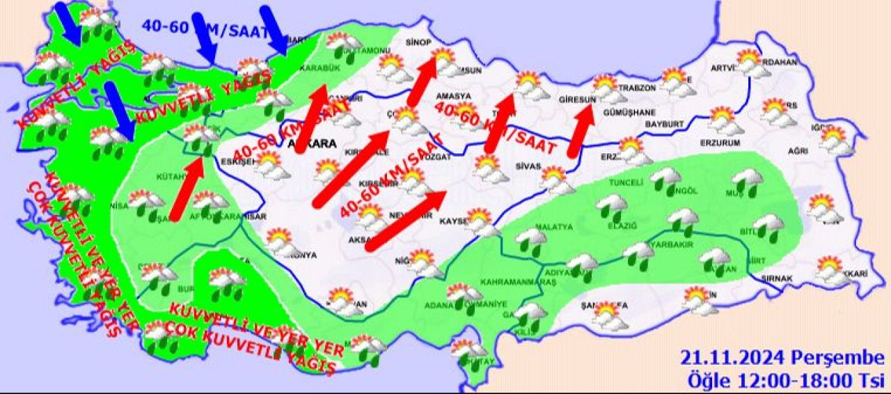 İstanbul dahil 49 ilde sarı alarm! Meteoroloji saat verdi: Kuvvetli yağış ve fırtına olacak!  - 3. Resim