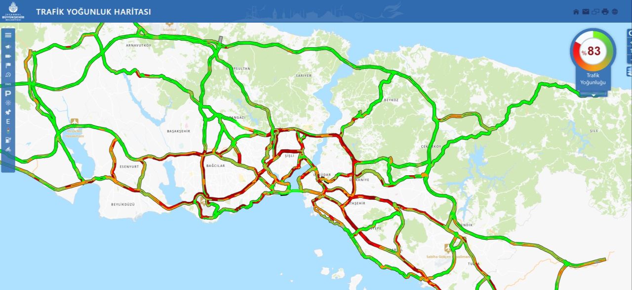 İstanbul trafiğini fırtına vurdu! Yoğunluk yüzde 83'e kadar ulaştı - 3. Resim