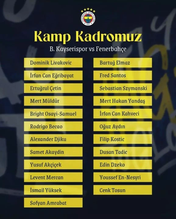 Fenerbahçe, Kayserispor kadrosuna Saint-Maximin'i almadı! Toplamda 4 eksik var - 1. Resim