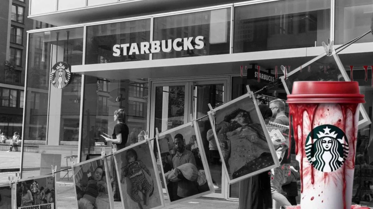 Starbucks kendini aklamaya çalışıyor! Katil İsrail&#039;e destekleri sonrası hisseleri dibi görmüştü: Her yere afiş astılar