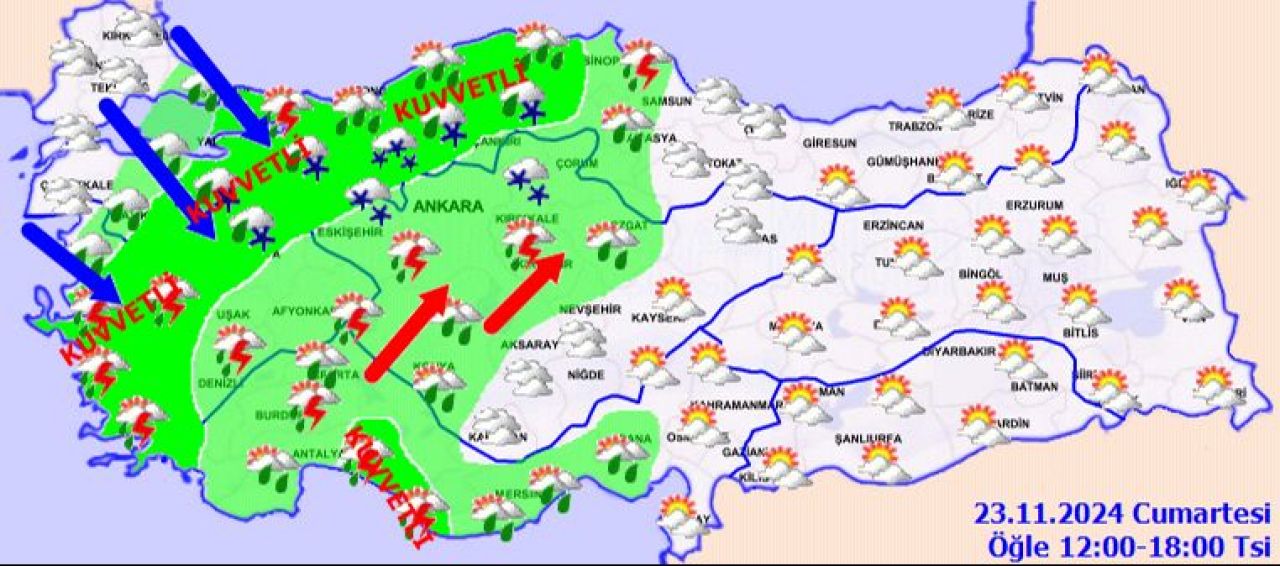 İstanbul, Ankara, İzmir dahil 44 ilde sarı ve turuncu alarm! Meteoroloji saat verdi: Kar ve fırtına geliyor! - 2. Resim