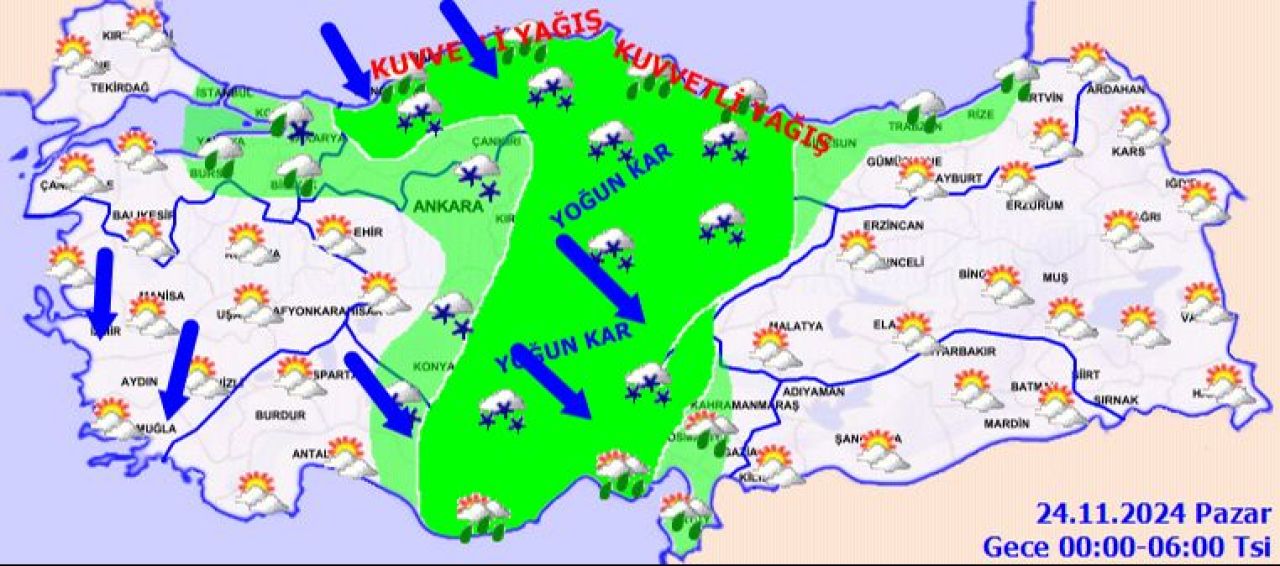 İstanbul, Ankara, İzmir dahil 44 ilde sarı ve turuncu alarm! Meteoroloji saat verdi: Kar ve fırtına geliyor! - 5. Resim