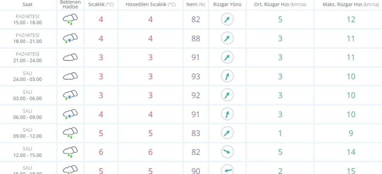 Düzce'de yarın okullar tatil mi? 26 Kasım hava durumu - 2. Resim