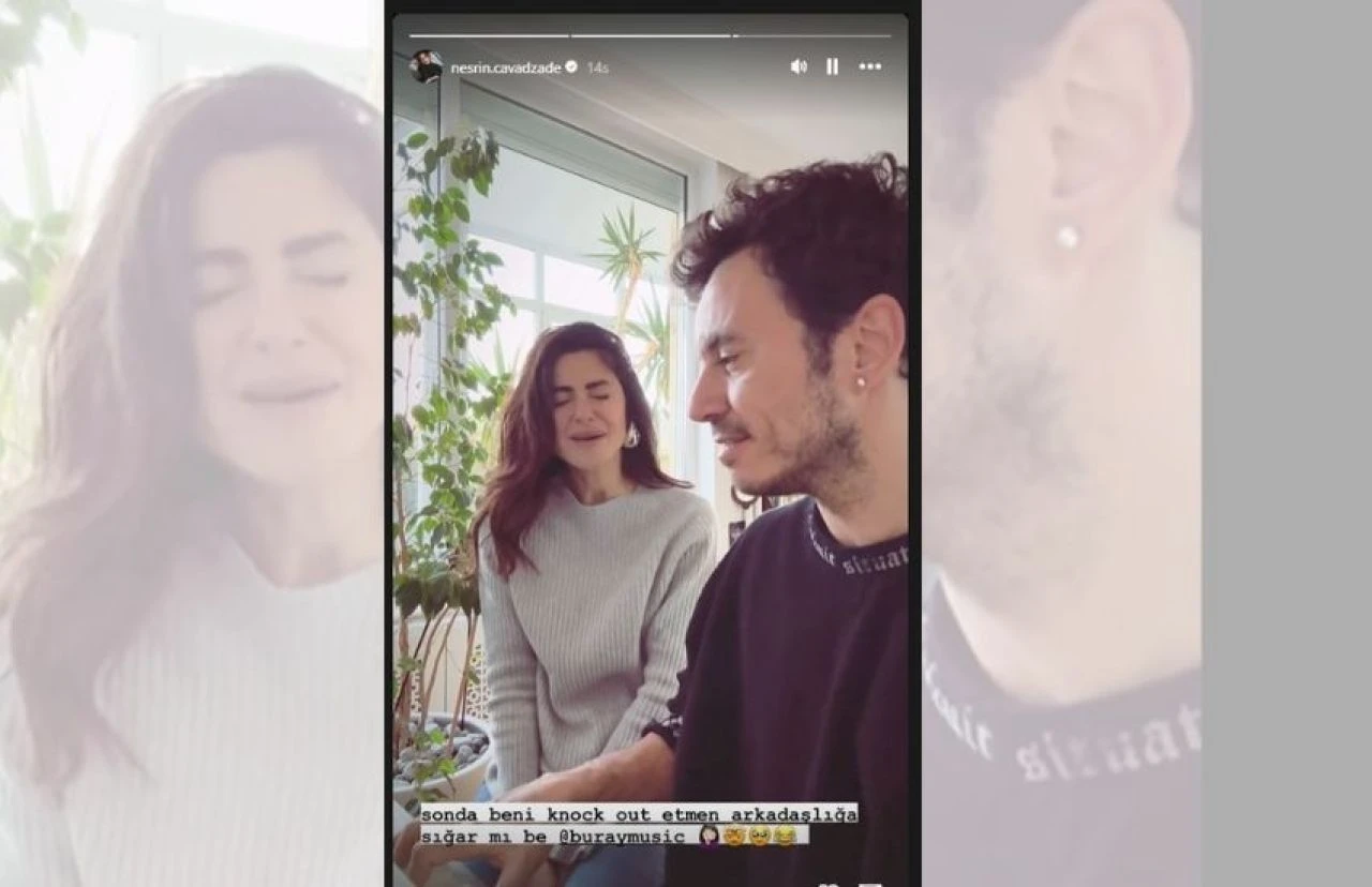 Nesrin Cavadzade, Buray'la şarkı söyledi! Kendiyle dalga geçmeyi de ihmal etmedi - 2. Resim