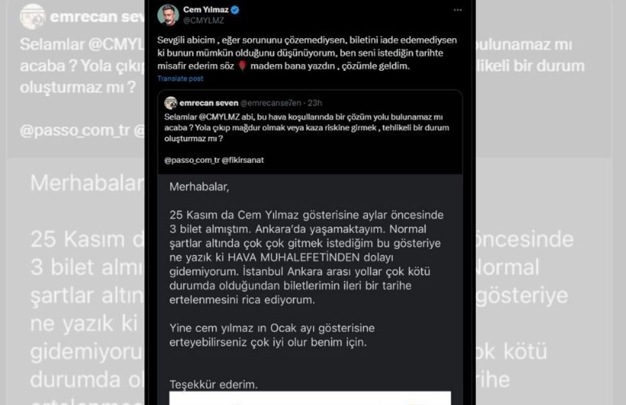 Cem Yılmaz, hayranının yardım çağrısına kayıtsız kalmadı! "Çözümle geldim" - 1. Resim