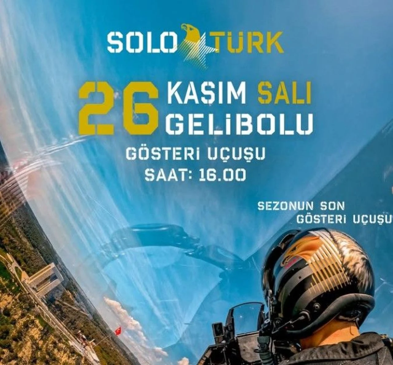 SOLOTÜRK, Gelibolu Çanakkale gösteri uçuşunun saati ve nerede olduğu duyuruldu