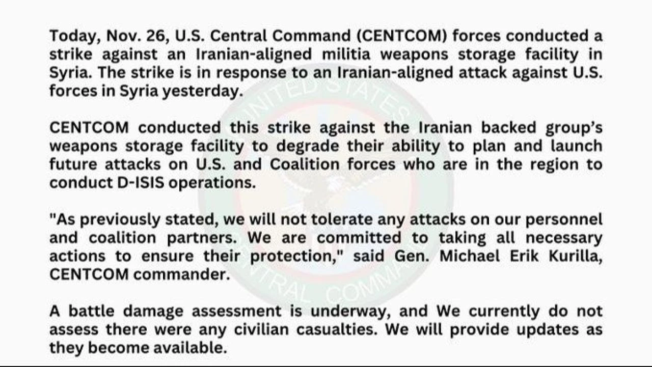 ABD'den Suriye'ye saldırı açıklaması: İran bağlantılı milislere ait silah deposunu vurduk - 1. Resim