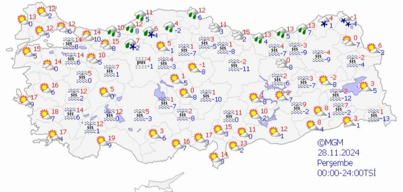 Yarın okullar tatil mi? 28 Kasım Perşembe hava durumu - 2. Resim