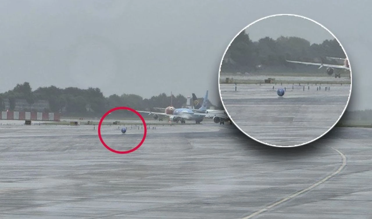 Havalimanında UFO paniği! Yere iniş yaptı, anbean kaydedildi - 1. Resim