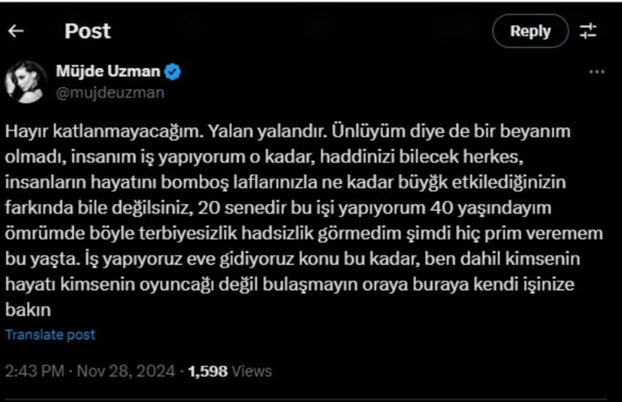 Kızılcık Şerbeti paylaşımı Müjde Uzman'ı çıldırttı! Hakaretler havada uçuştu - 3. Resim