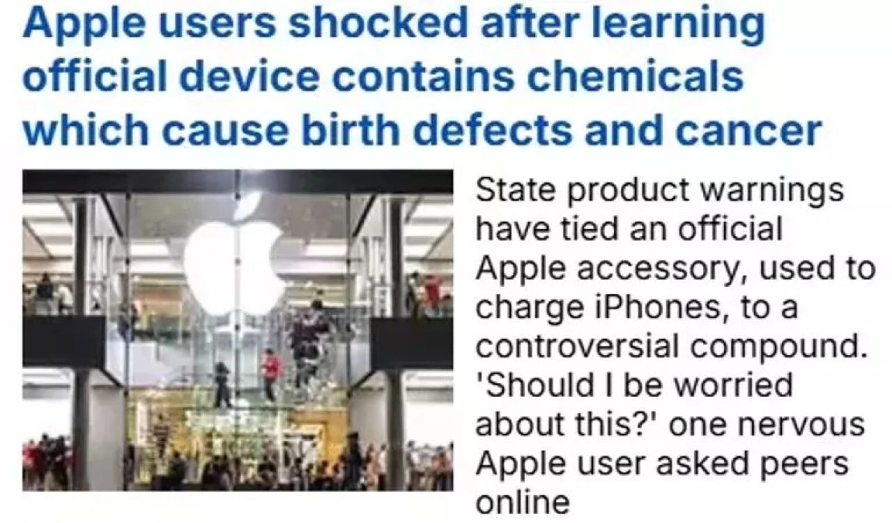 Apple kullanıcıları dikkat! O ürün kanser ve doğum kusurlarına sebep oluyor