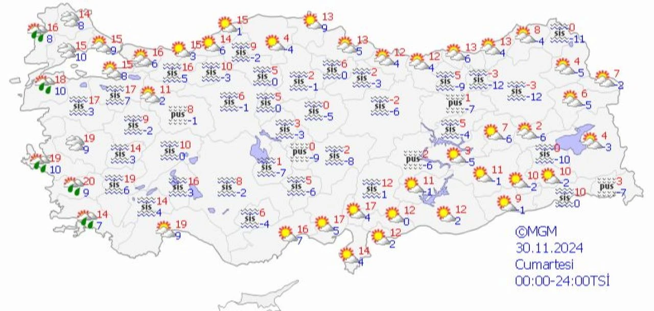 Yarın yağmur yağacak mı? Hafta sonu 30 Kasım MGM hava durumu tahmini - 1. Resim