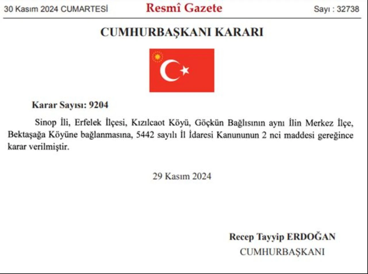 Resmi Gazete'de yayımlandı! Bazı köylerin bağlı oldukları ilçeler değişti